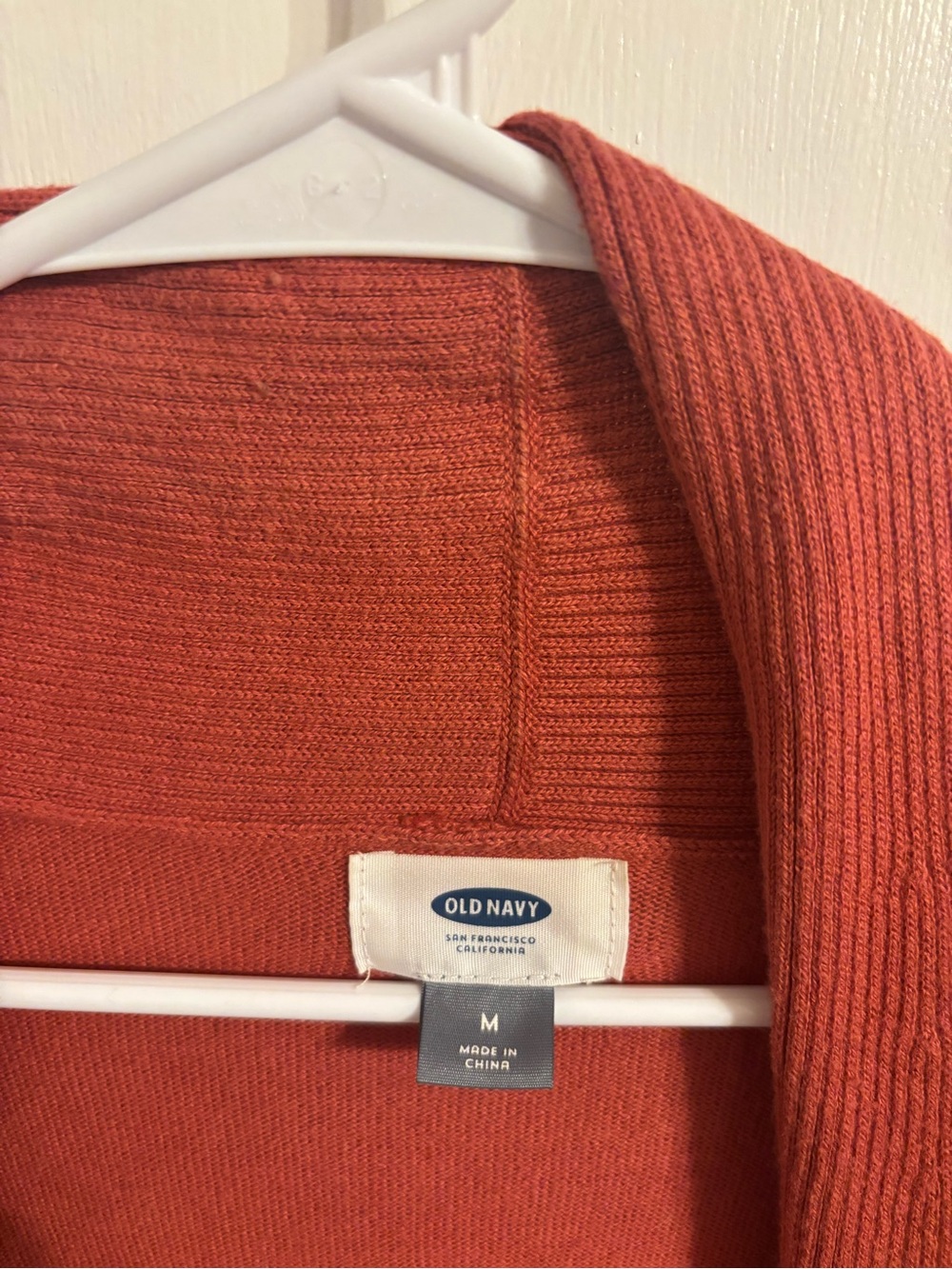 Old Navy Open-Front Rust-Red Cardigan - Picture 3 of 4
